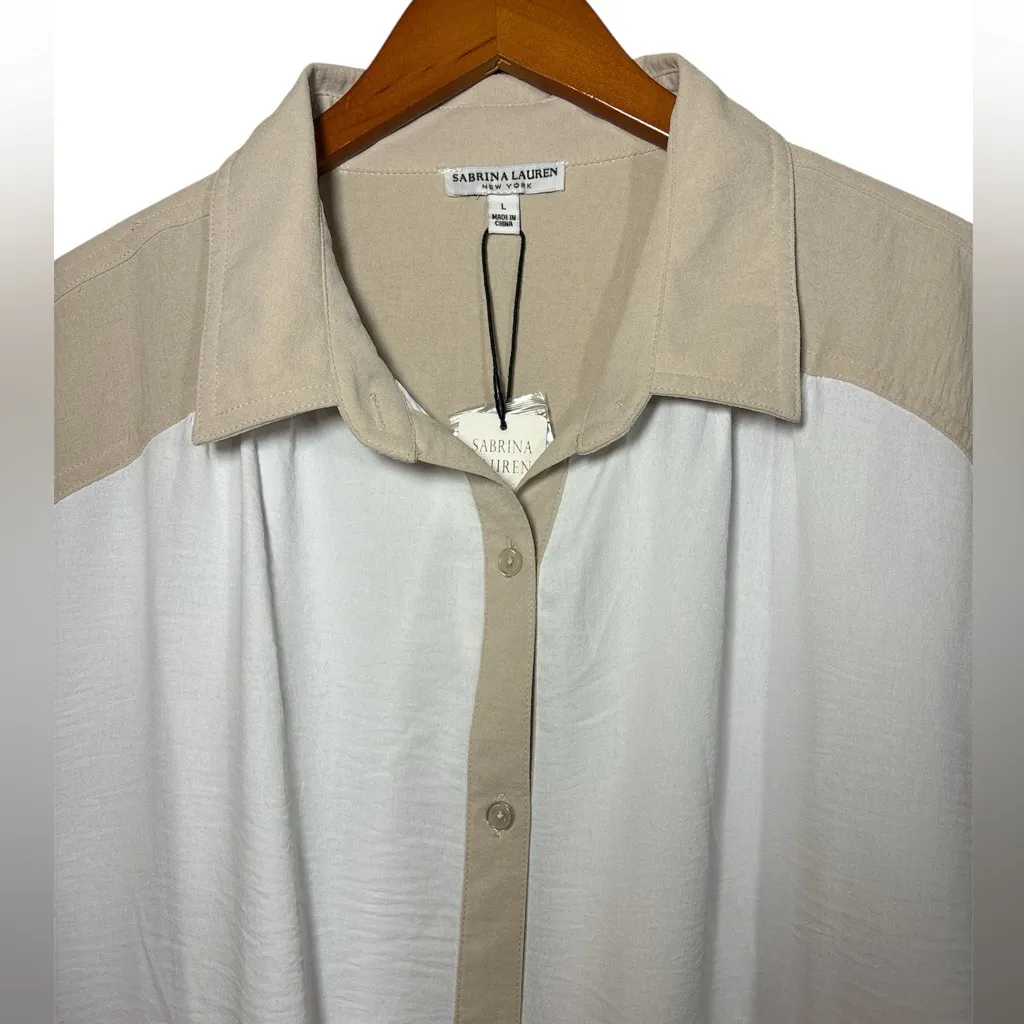 Sabrina Lauren Cream and Tan Button - Image 5