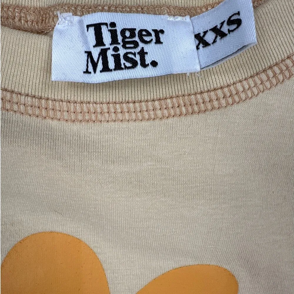 Tiger Mist - Long Sleeve Daisy Tee in Tan & Orange - Image 2