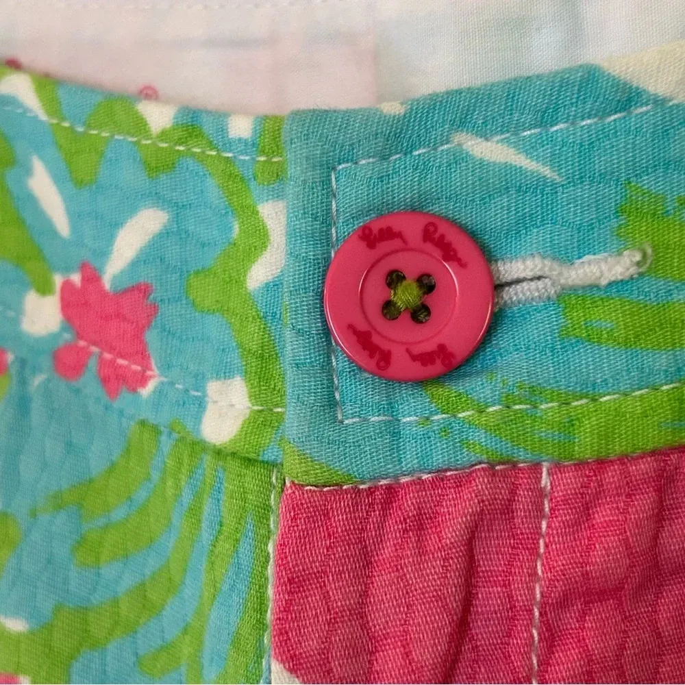 Lilly Pulitzer The Buttercup Shorts Women's 00 Multicolor Floral Tulip Hem. - Image 3