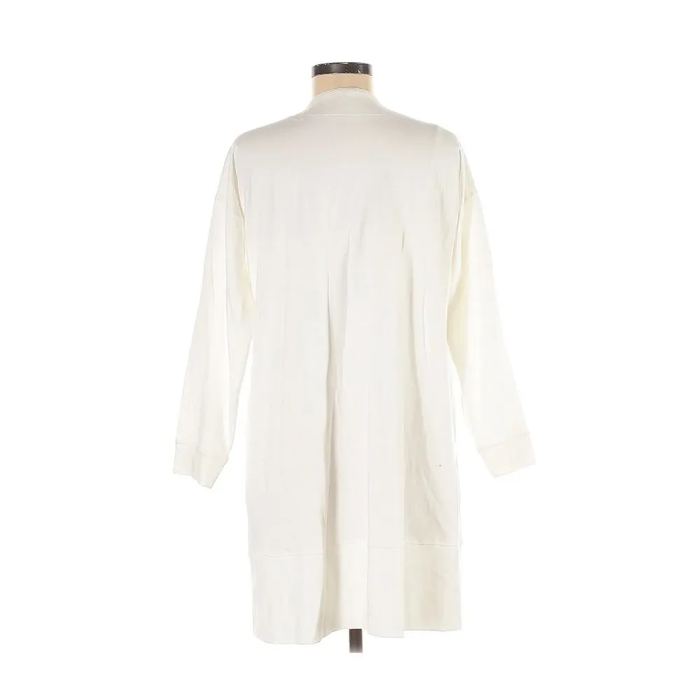 NWT Eileen Fisher Bracelet Sleeve Jacket in White Cotton Stretch Jersey XS - Image 2