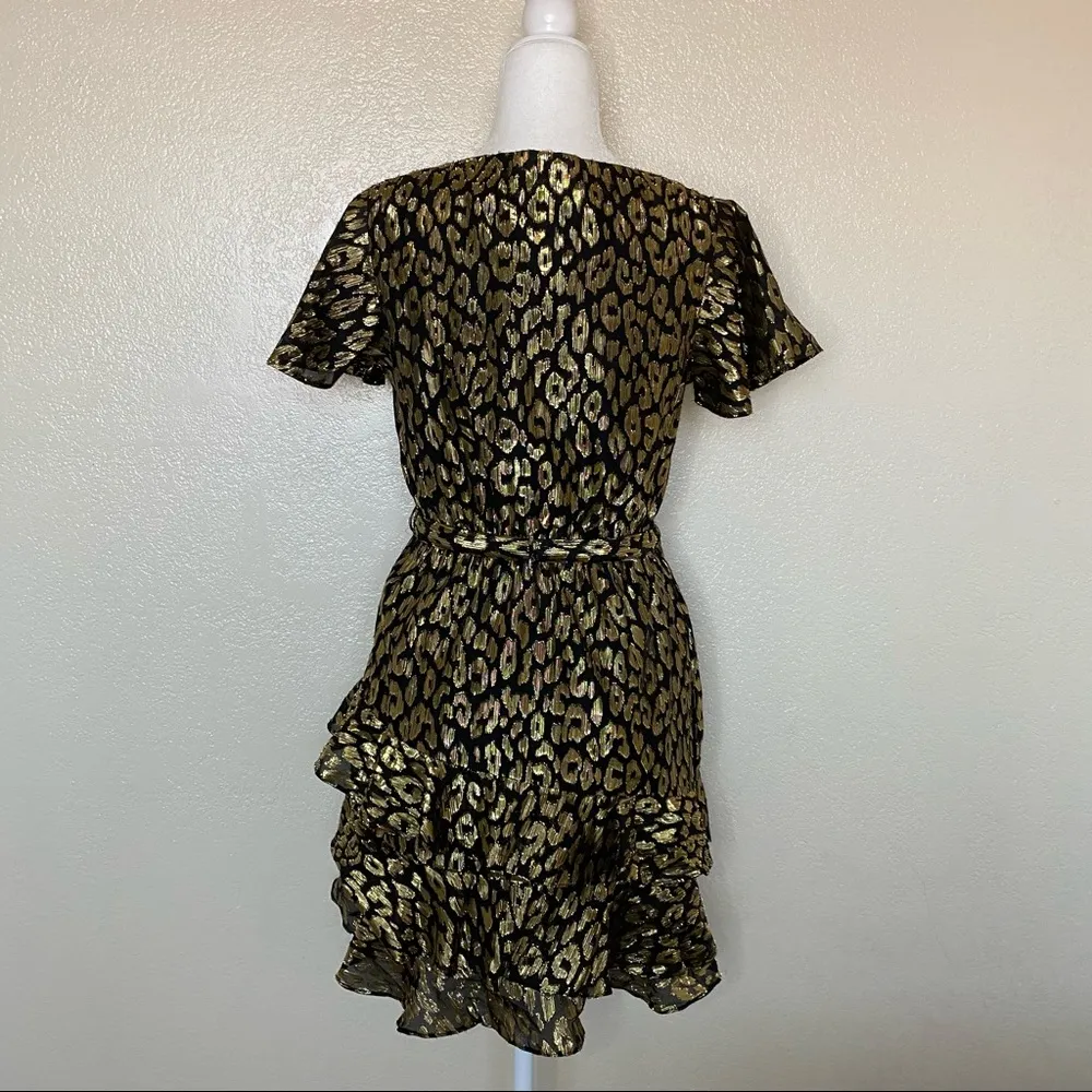 KENDALL & KYLIE Metallic Surplice Dress 4/6 NWT - Image 9