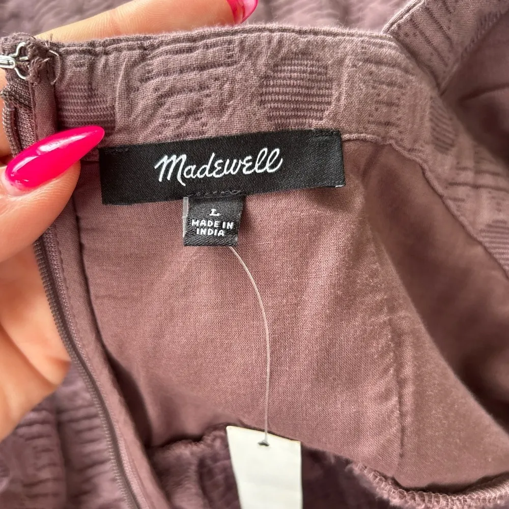 Madewell NEW WITH TAGS‎ Floral Quilted Puff Sleeve Mini Dress large boho - Image 7