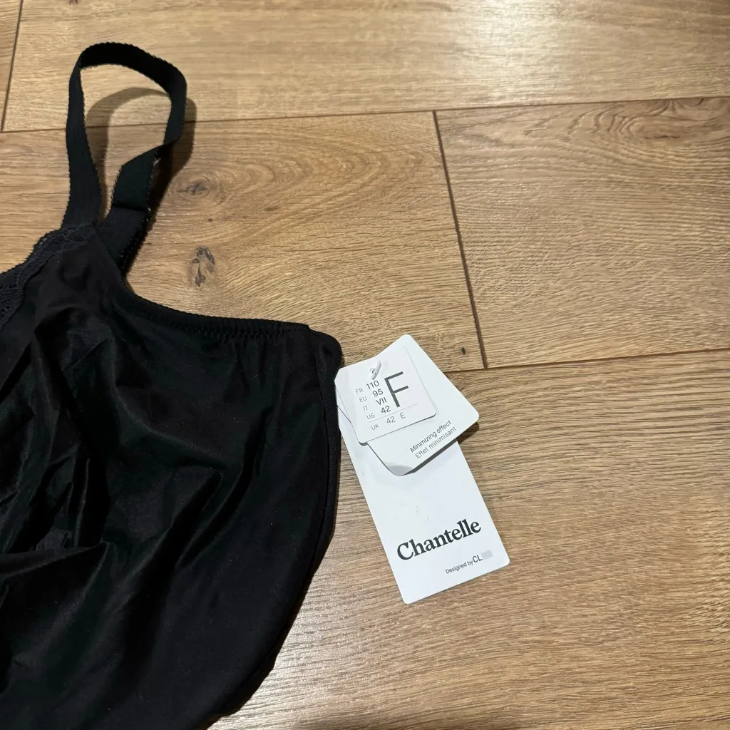 NWT Chantelle C Comfort Full Coverage Molded Underwire Bra in Black Size 42F - Image 6