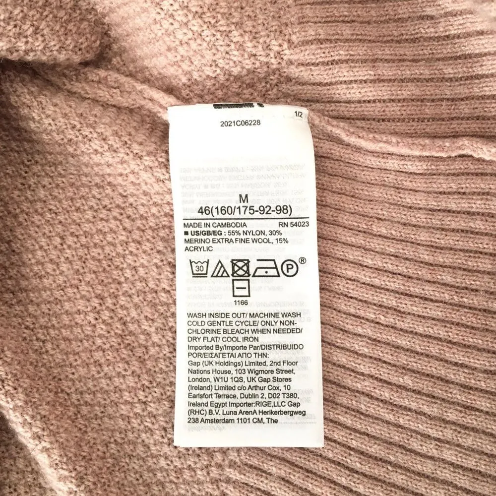 🔃Gap Extra Fine Merino Wool V Neck Tan Pullover Sweater - Image 5