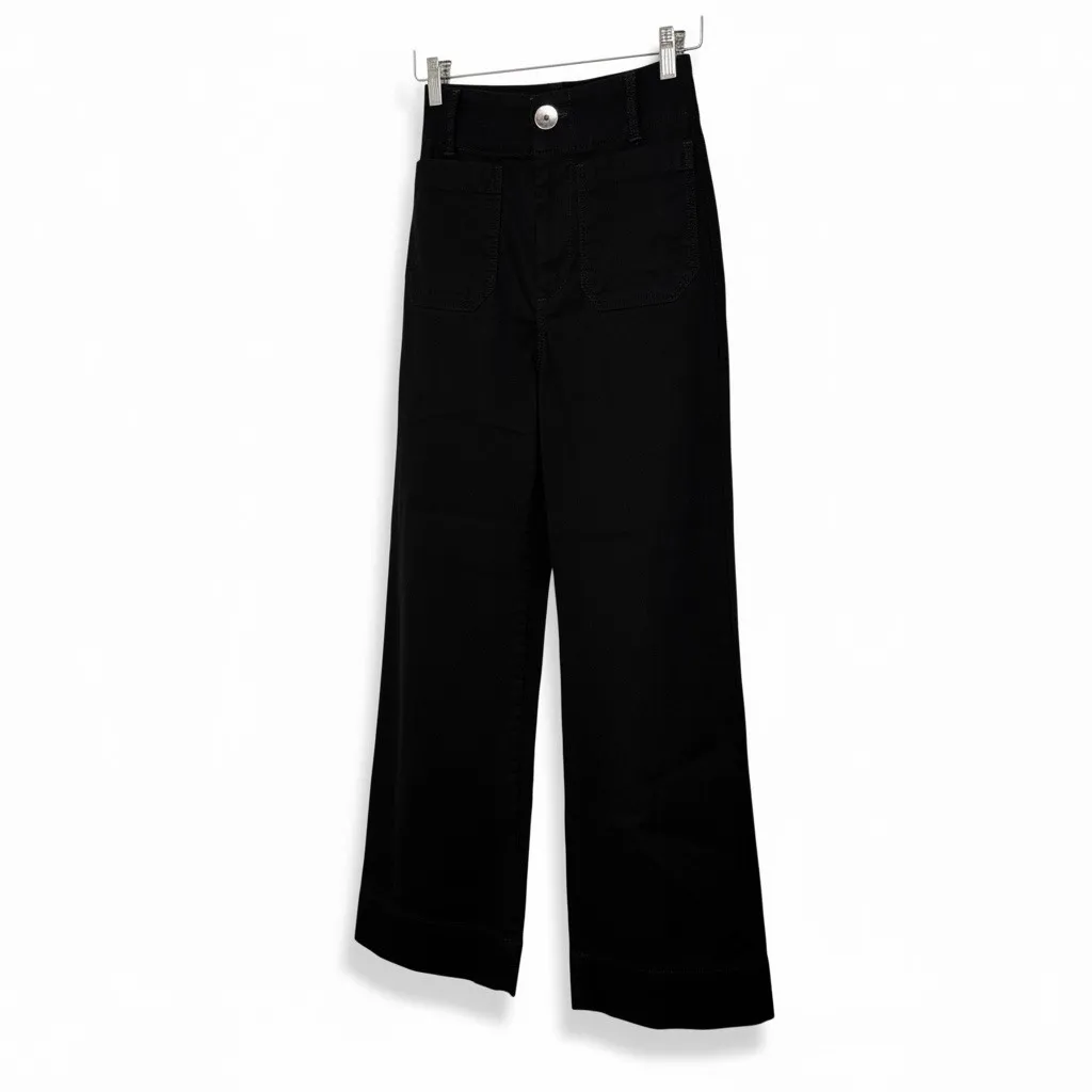 Maeve Anthropologie Womens The Colette Black Linen Blend Pants 24 Quiet Luxury - Image 7