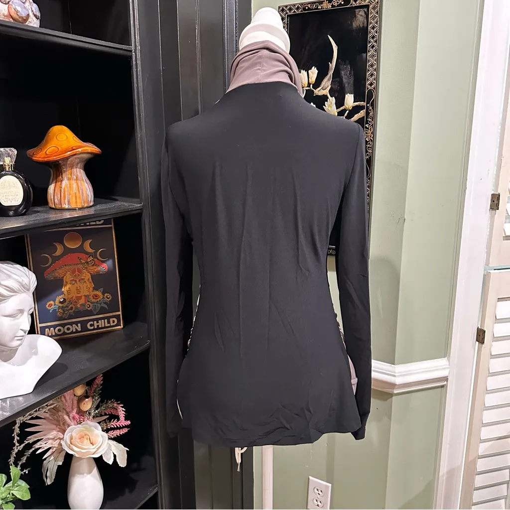 Joseph Ribkoff Two-Tone Draped Open Front Jacket – Size 8 - Image 6