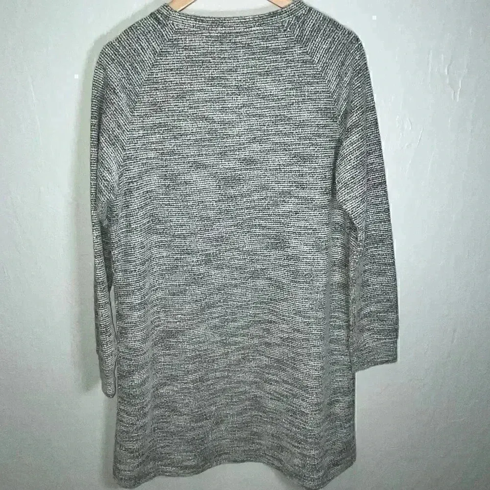 Lou &‎ Grey NWT Long Sleeve Silver Shimmer Textured Dress Medium - Image 3