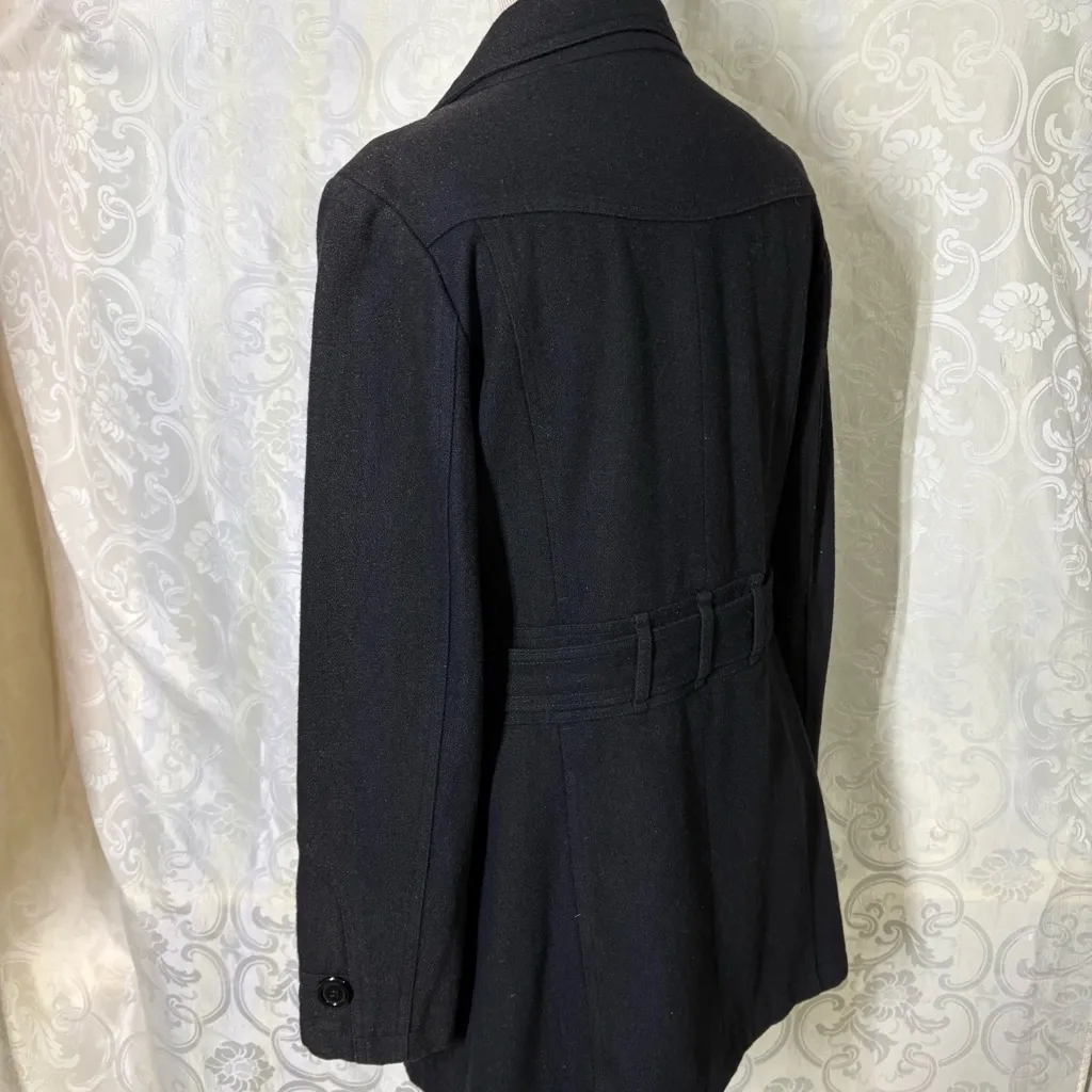 Papillon Midnight Trench Coat Black Size M - Image 7