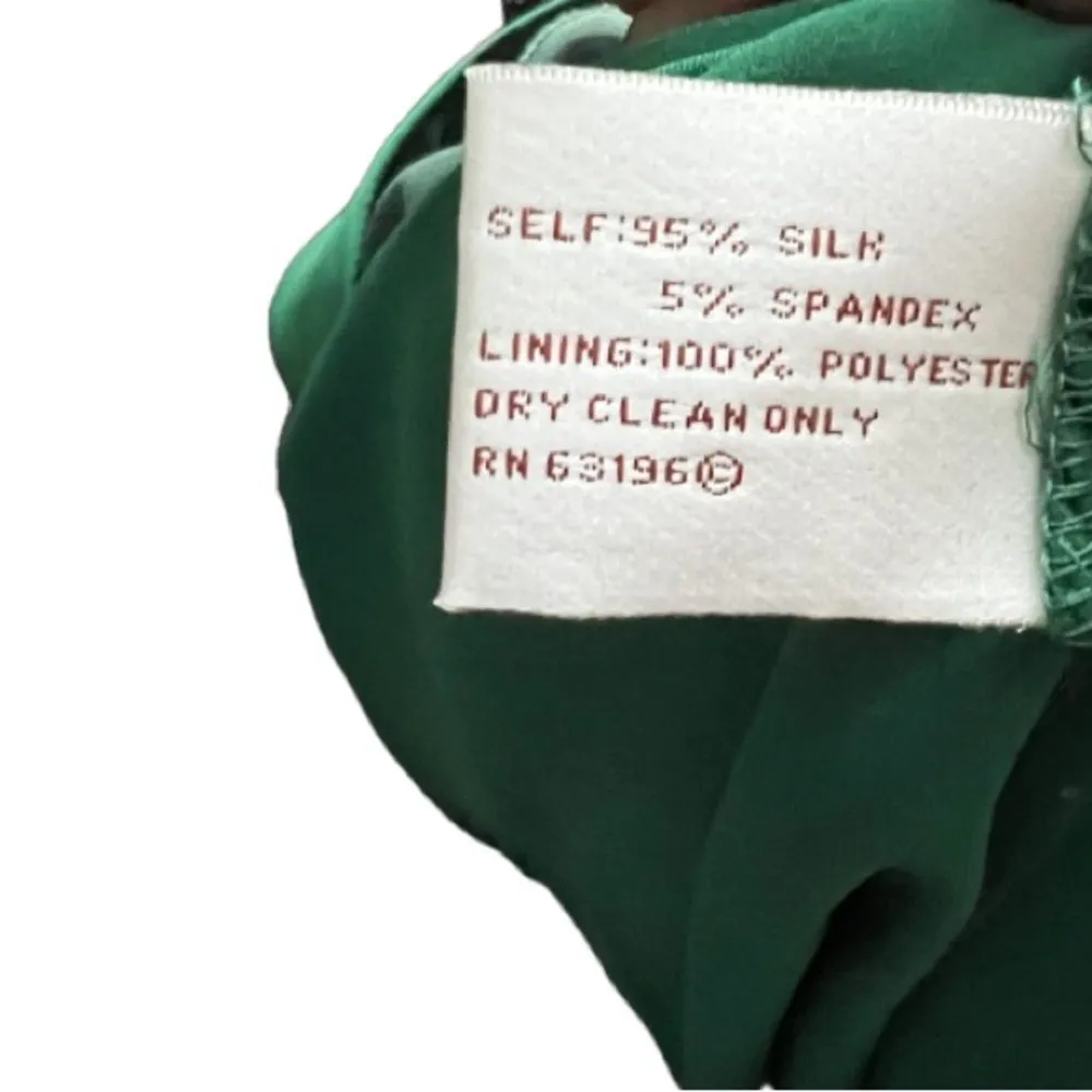 Suzi Chin  for Maggy Boutique Green Silk Dress - Image 6