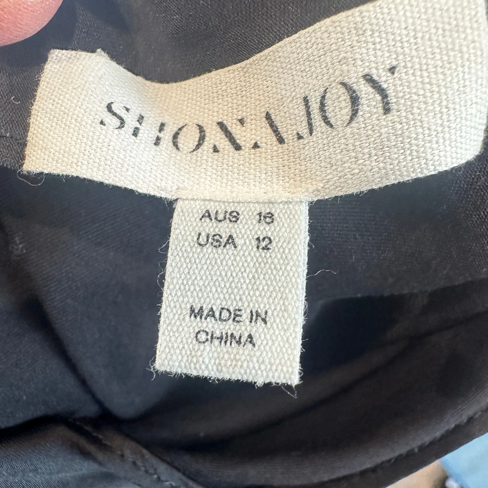 Shona Joy Black Satin Gown Size 12 Asymmetrical Backless Formal Maxi Dress $360 - Image 9