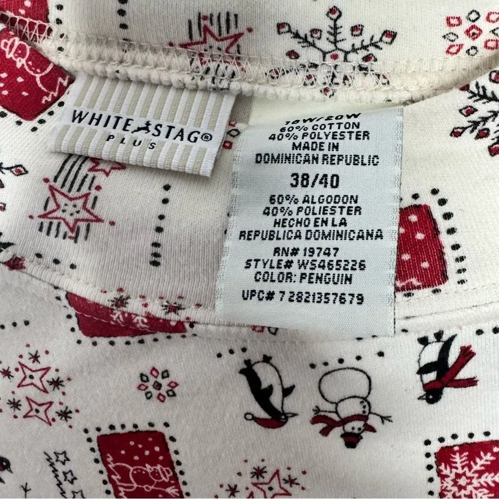 Vintage white Stag winter crewneck size 38/40 - Image 5