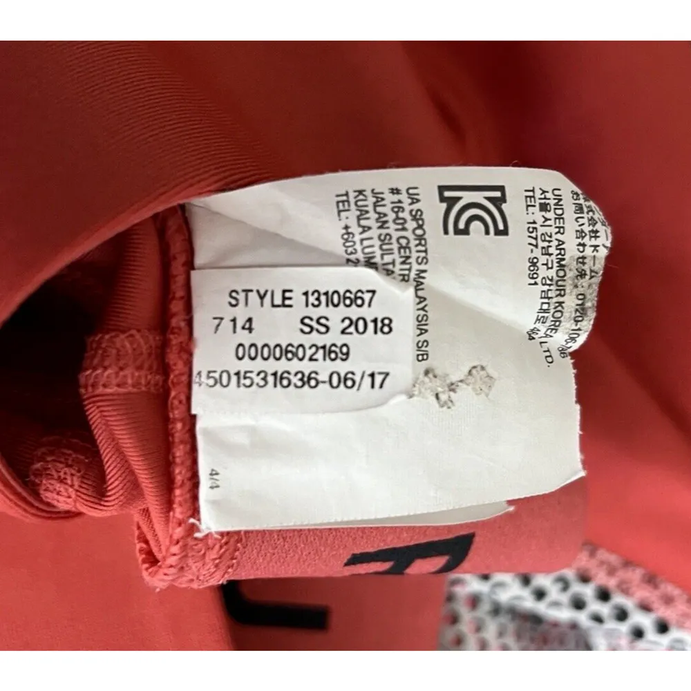 Under Armour Pants Women Small Coral Compression HeatGear Printed Capri Leggings - Image 6