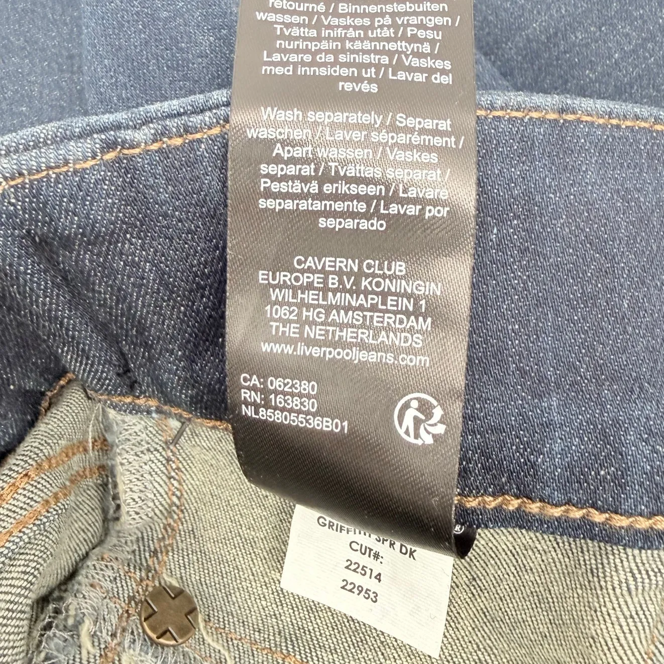 Liverpool Jeans Size 25/0 NWT The Slim Denim Slim Pull On Stretch Griffith Dark - Image 14