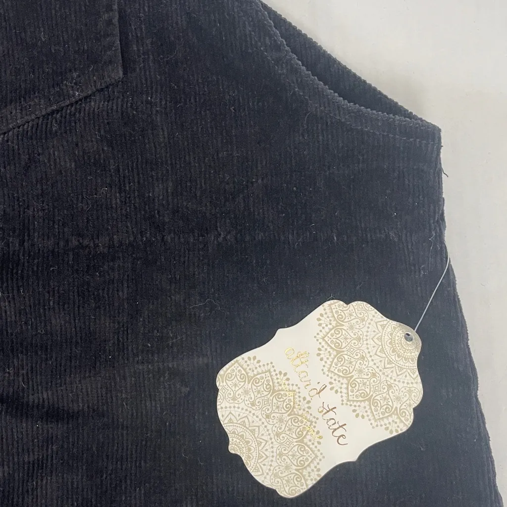 Altar'd State Black Pinafore Mini Dress Black Corduroy Overalls Medium Cotton - Image 13