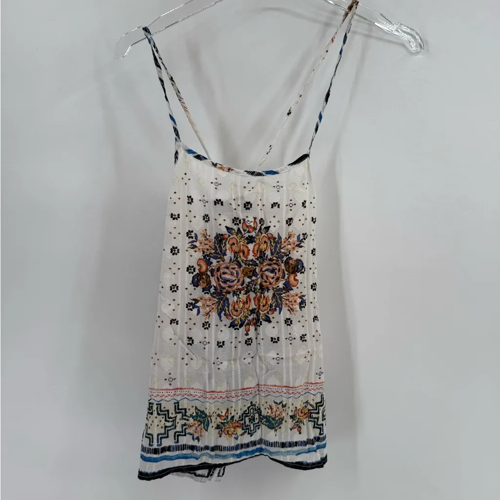 Anthropologie Floral Cotton‎ Sleeveless Top size xs - Image 3