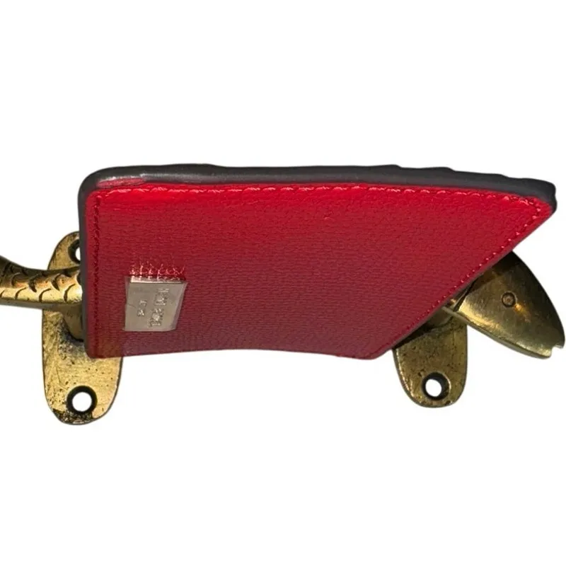 Henri Bendel New York Card Holder Red Leather Gold Tone Hardware, New w/o Tag - Image 7