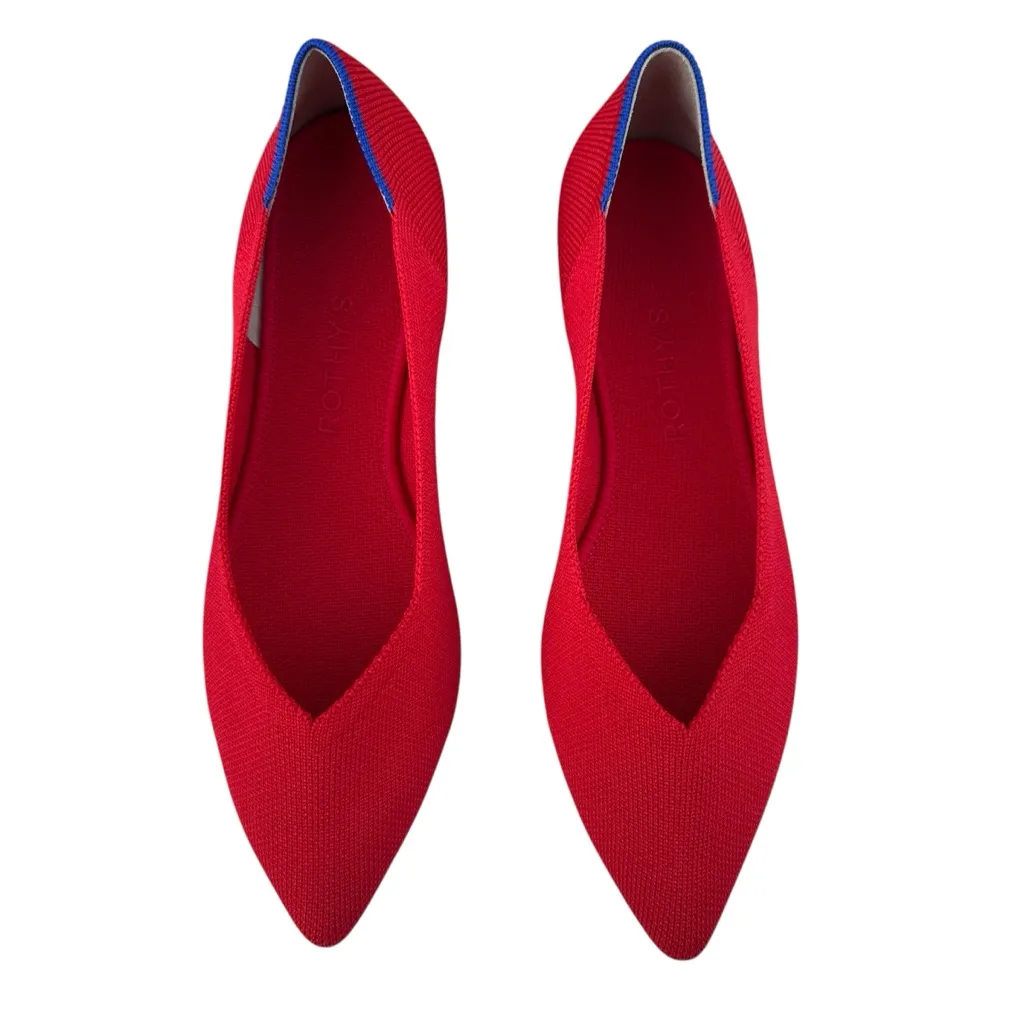 Rothy's Rothy’s The Point Flats Regular Width Pointed Toe Holiday Festive Size 9 NWOT - Image 2