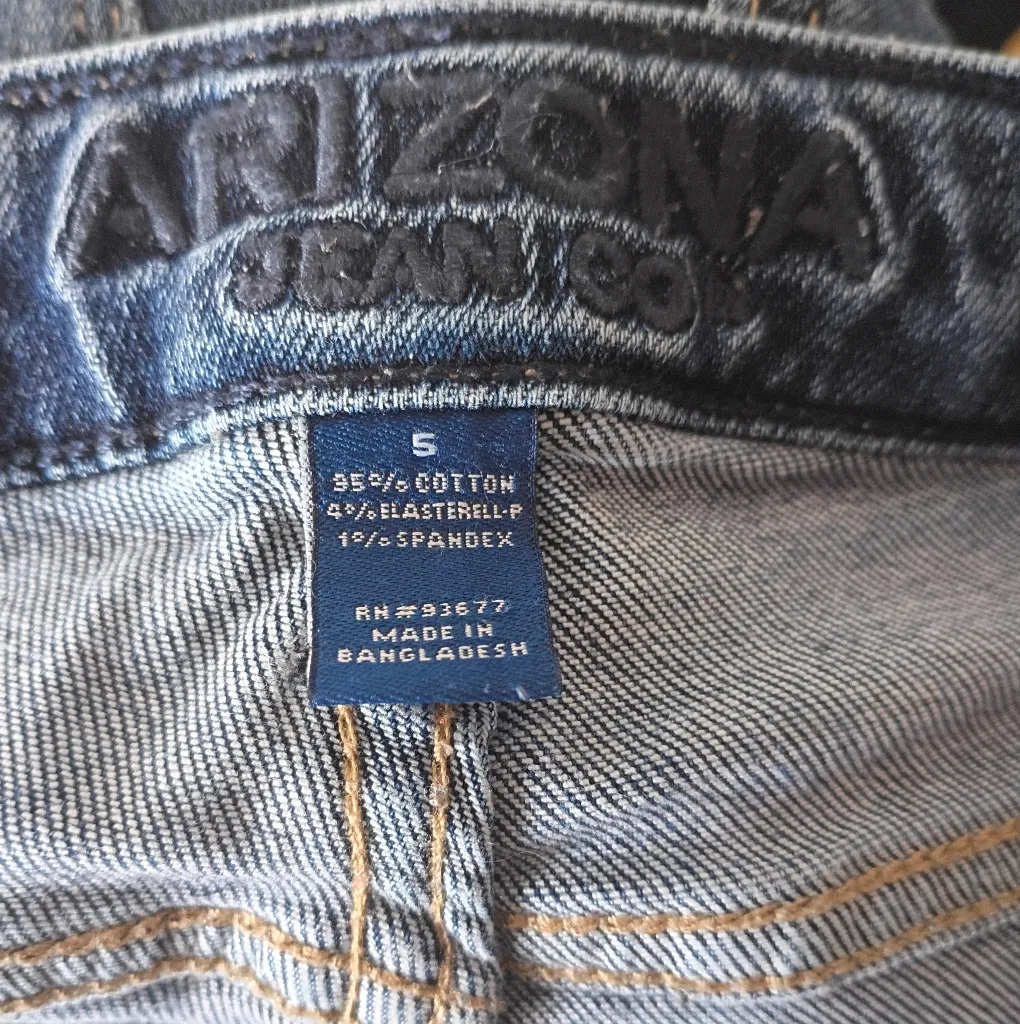Arizona Jean Co Mid Rise Skinny Jeans Size 5 Button Fly Distressed Denim - Image 9