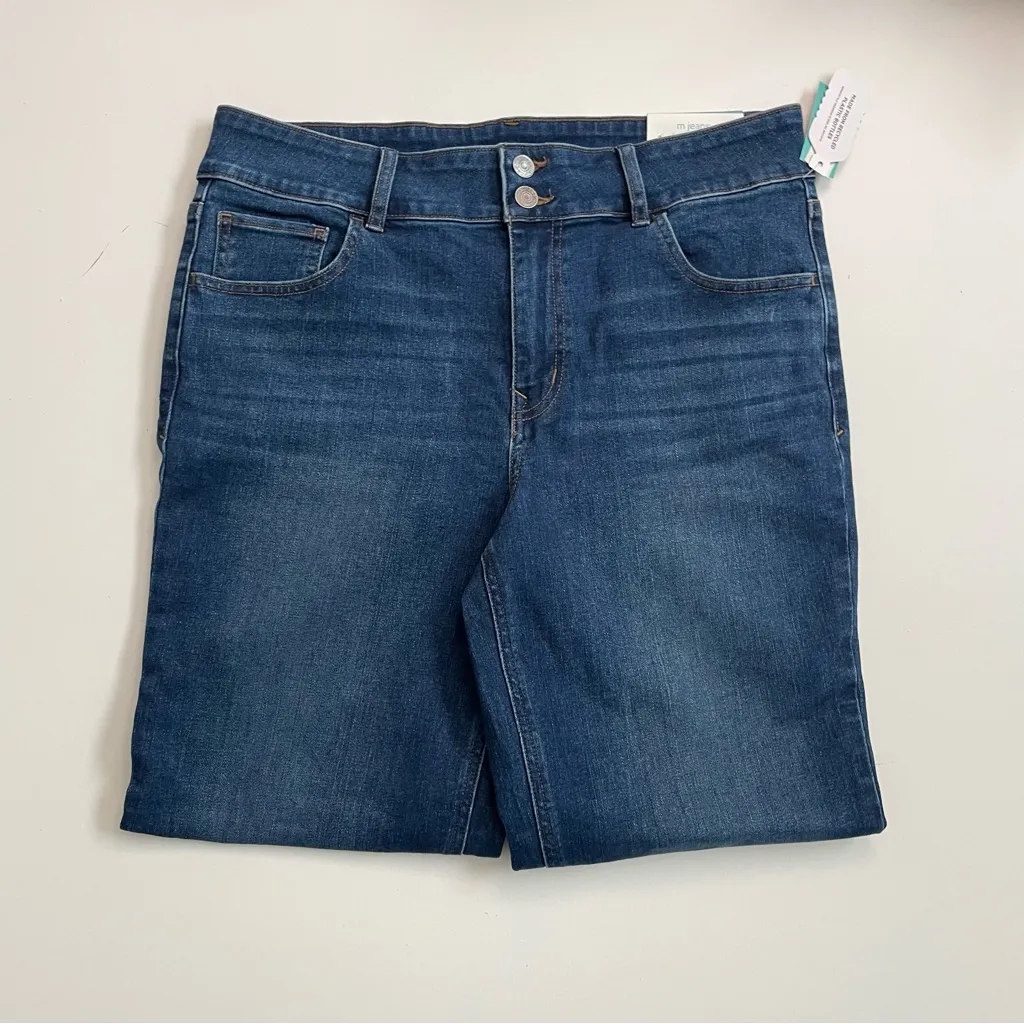 Maurices M Jeans Slim Straight Ankle Original Fit Mid Rise Super Stretch Blue - Image 3