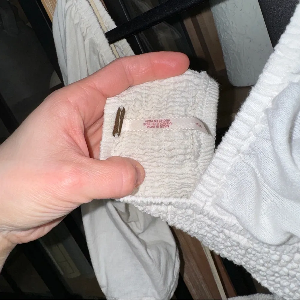 Free People Linen mini dress Cross Of Sunlight cut outs open back Summer bride - Image 6