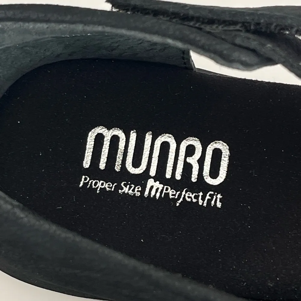 Munro Peyton open toe suede leather sandals black 8.5 - Image 11