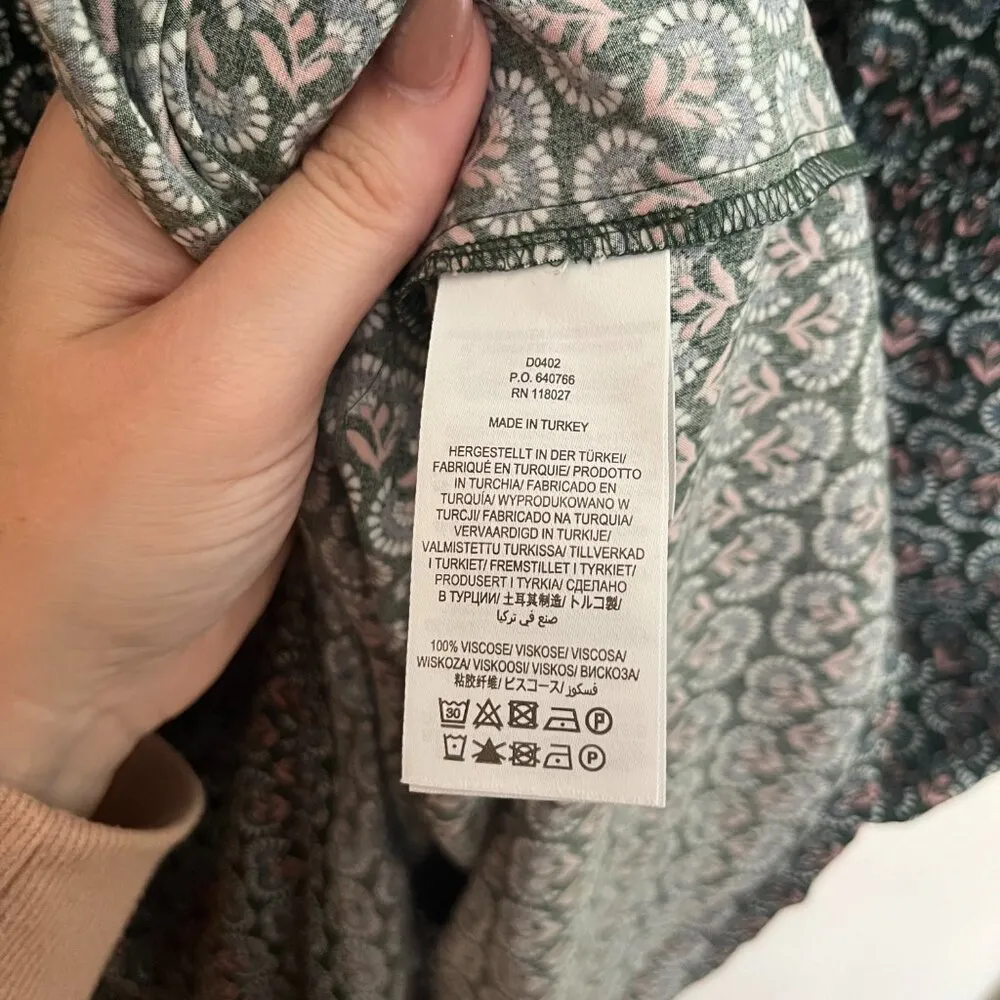 Boden Hunter Green Dandelion Pop Crew Neck Dress Size undefined - Image 13