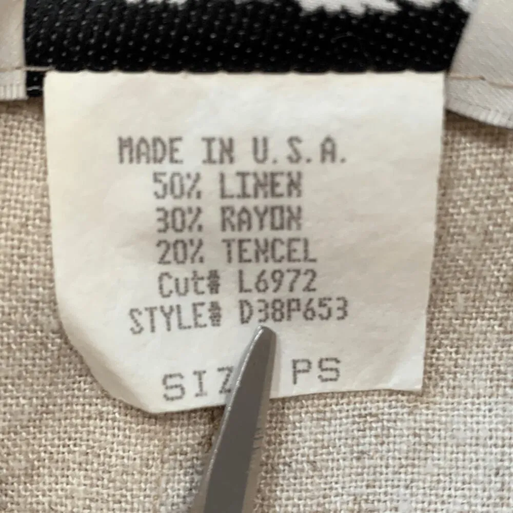 Vintage 90s Petites Linen Blend Beige Midi Dress Pinafore Overall Lightweight Tan Size undefined - Image 11