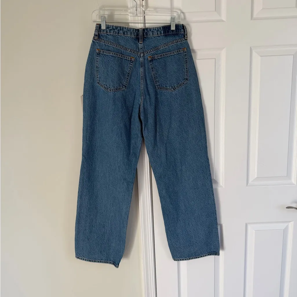 Abercrombie & Fitch Curve Love High Rise The Loose Jeans Womens 28 6 R Blue NWT - Image 9