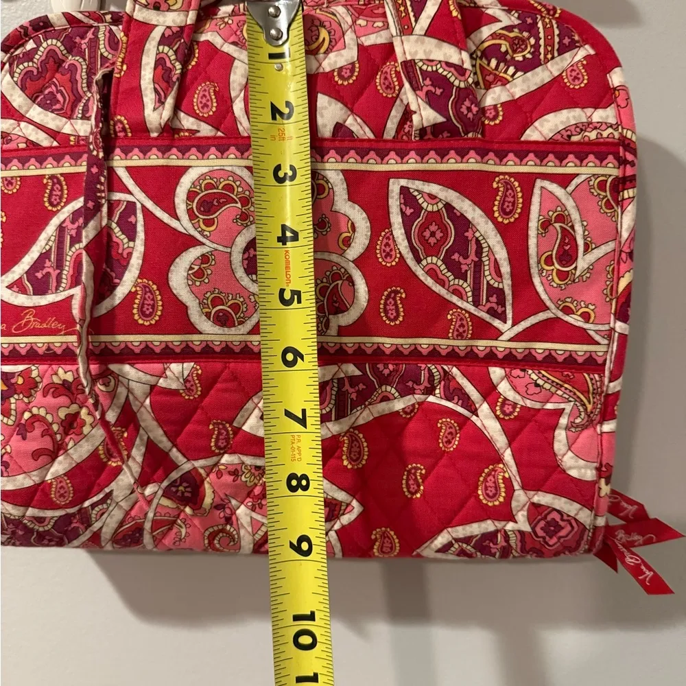 Vera Bradley Pink Floral Hanging Organizer Folding Travel Cosmetic Bag Zippers J - Image 11