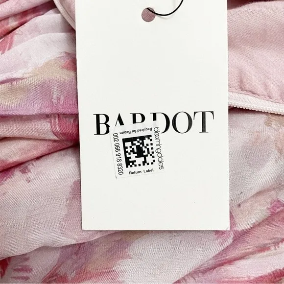 NWT Bardot Zelina Long Sleeve Mini Dress Corset Bodice Pink Floral Size 4 NEW - Image 11