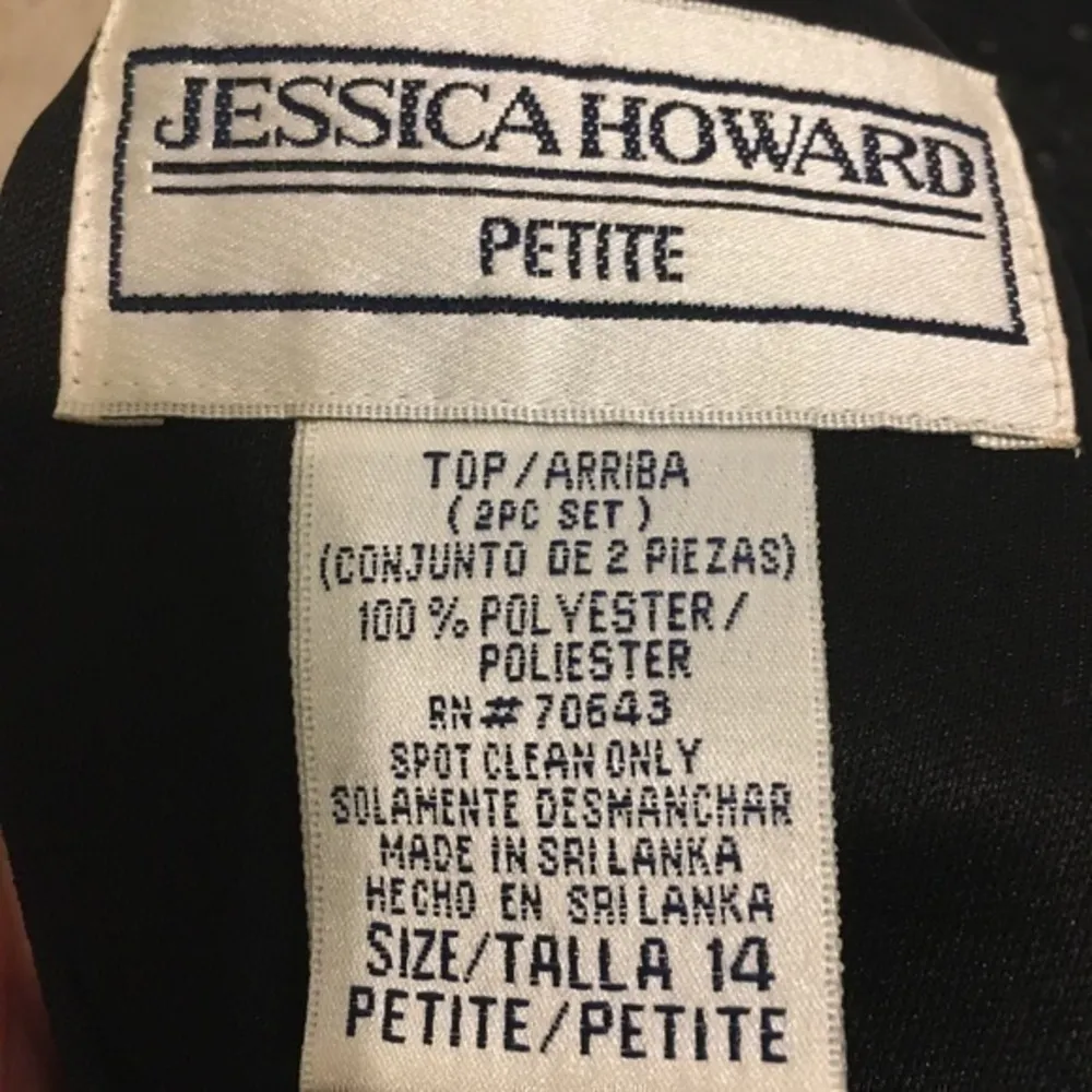 Jessica Howard black sparkly dress top size 14P - Image 7