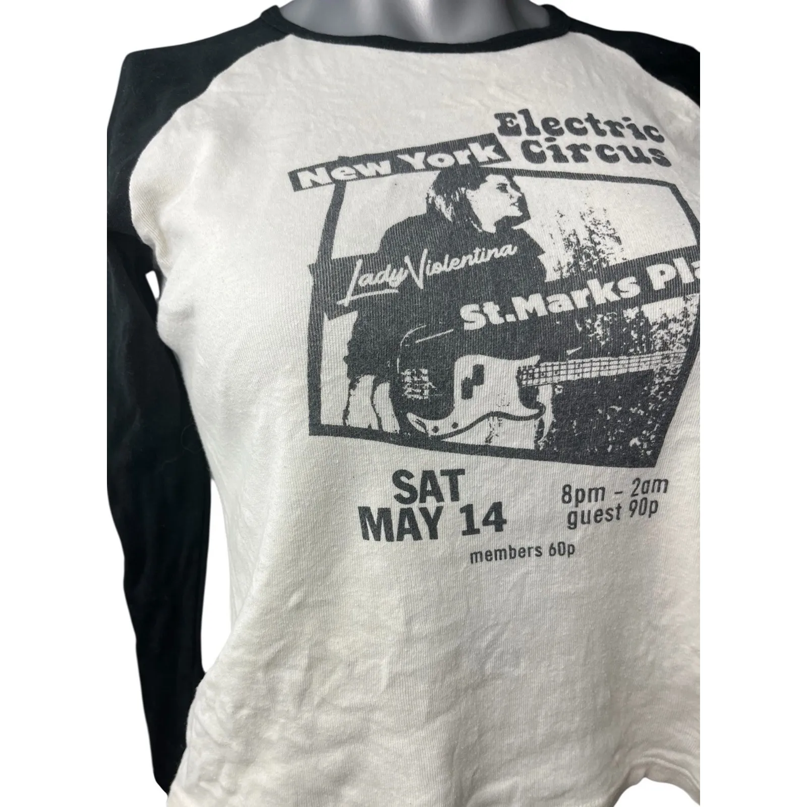 John Galt Electric Circus Raglan Brandy Melville Small Top Shirt y2k 90s Punk - Image 5