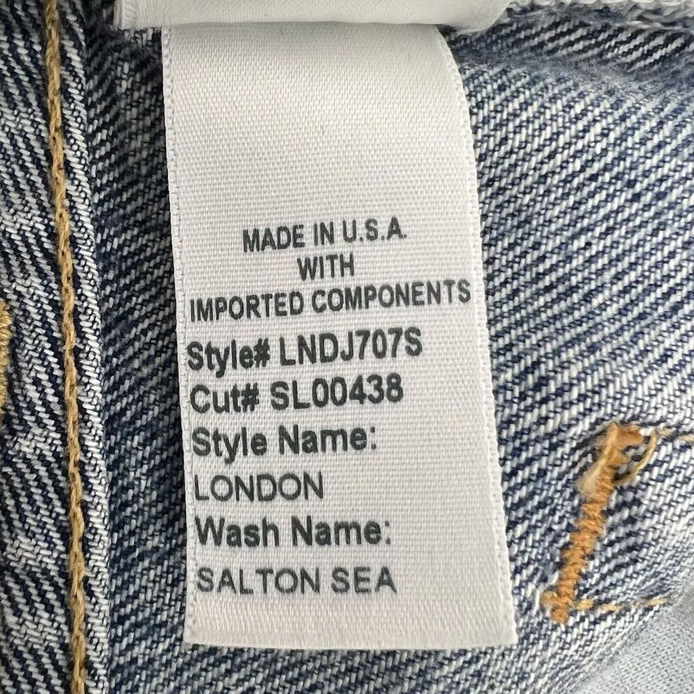 SLVRLAKE London Jeans in Salton Sea Wash Straight Leg Denim High Rise Women’s 32 Blue Size undefined - Image 12