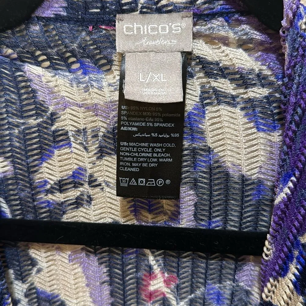 Chico’s Cool-Toned Wheat Mesh Jacket Size L/XL - Image 5