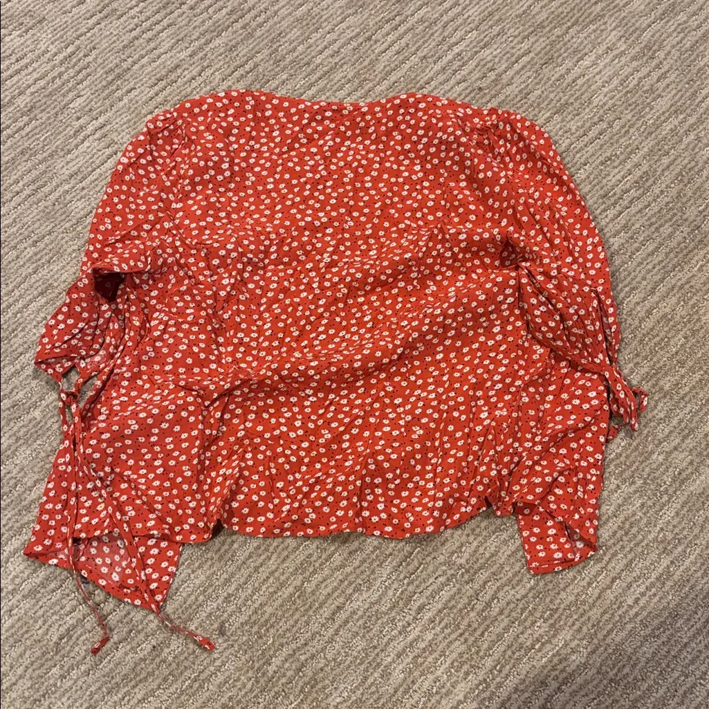 Rails Red Floral Button-Up Top - Image 3