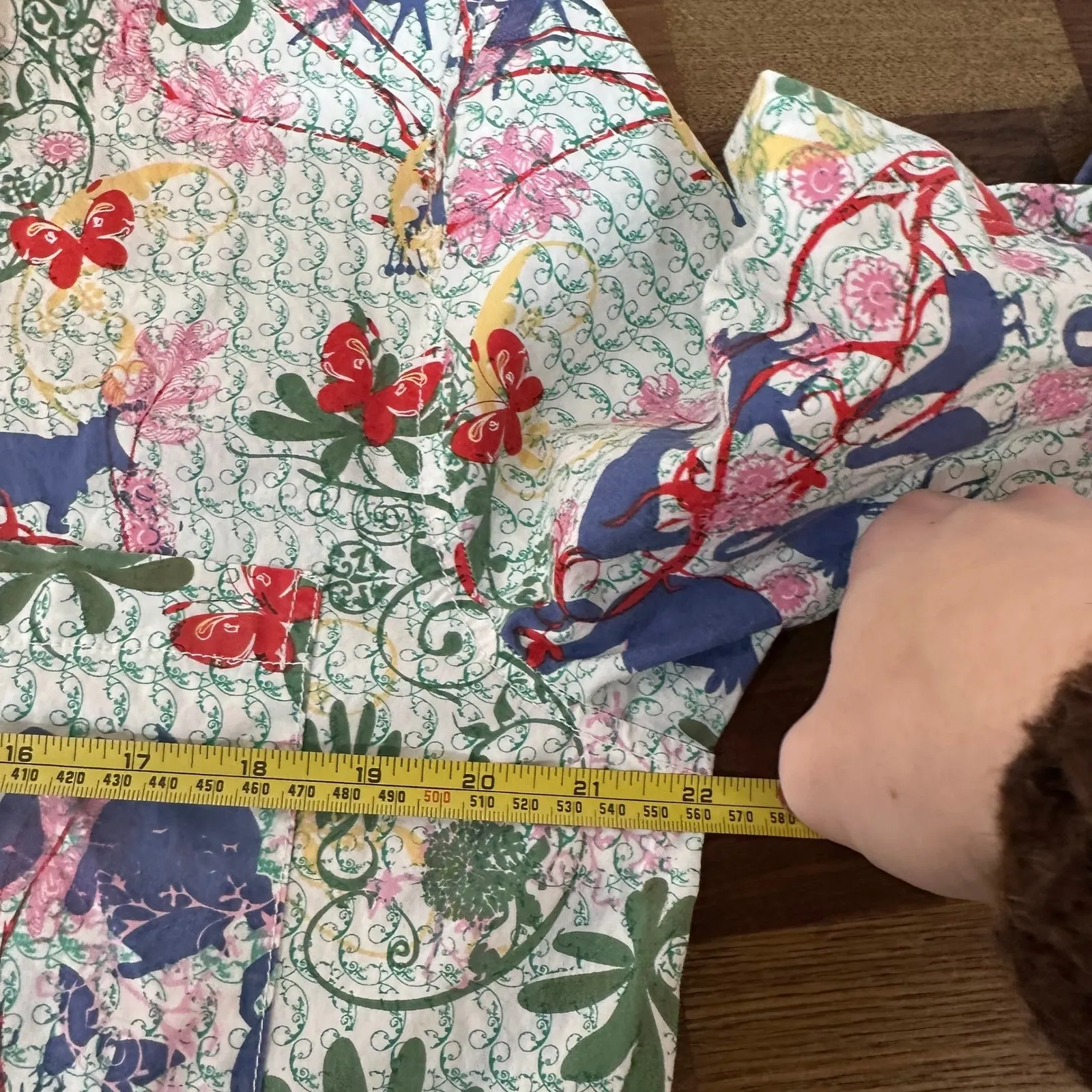 Custo Barcelona Womens Blouse Large Button Down Novelty Mix Print Collar Cotton - Image 7