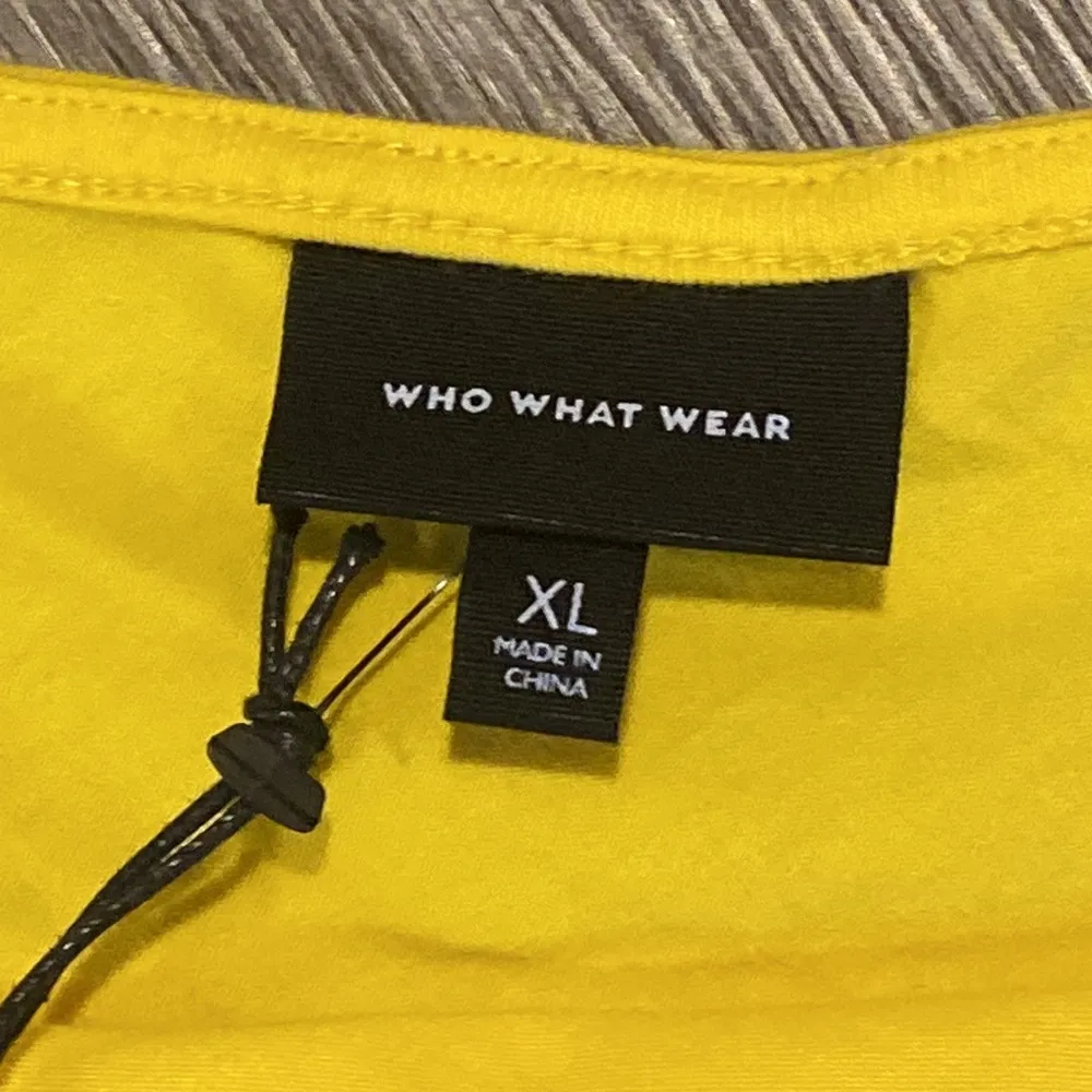 Who What Wear women’s yellow elbow sleeve one shoulder dress size XL new! - Image 4