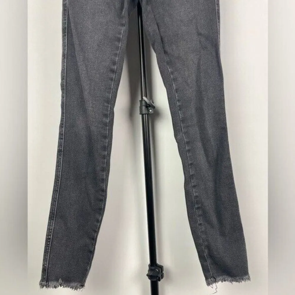 We the Free by Free People Washed Black High Waist Raw Ankle Hem Denim Leggings‎ - Image 4