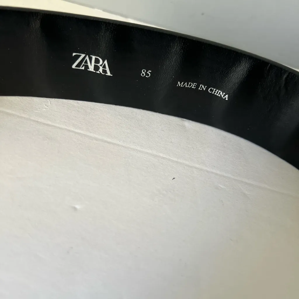 Zara Black Belt with Silver Embellishments - Image 4