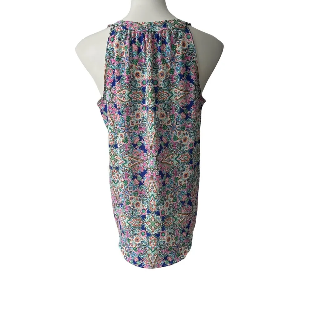 Rose + Olive High Cut Paisley Sleeveless Top - Image 2