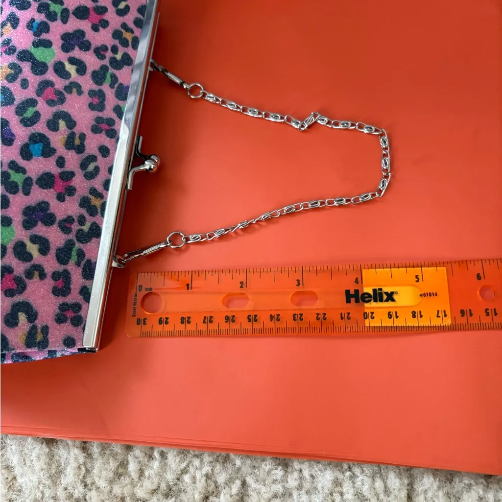 Print animal pink mini purse - Image 6