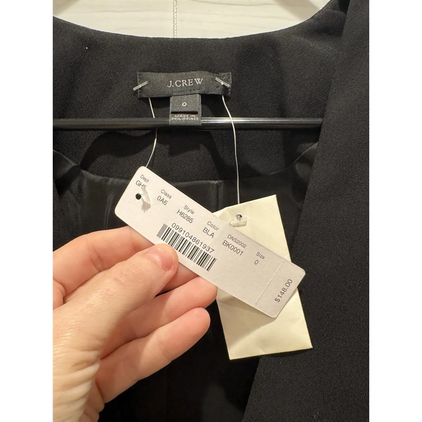 NEW J.Crew French Girl Double Breasted Blazer Black - Size 0 Dark‎ Academia Work - Image 3