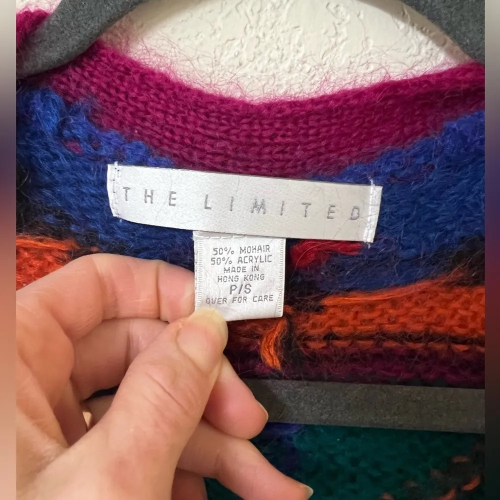 Vintage The Limited Cardigan Sweater Mohair Southwestern Aztec - Image 5