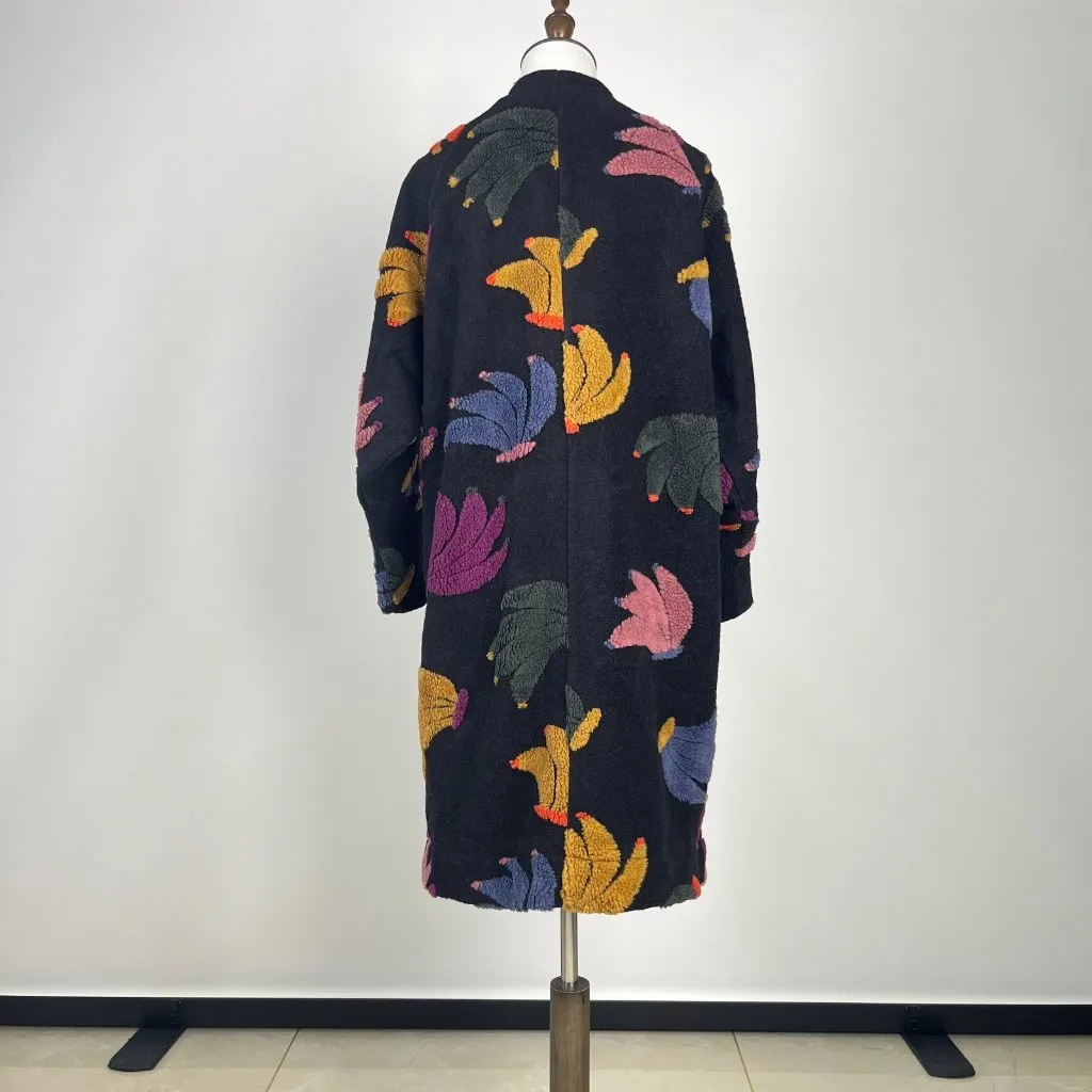 NWT Farm Rio Wool Blend Banangola Fleece Cardigan Coat Size XS - Image 7