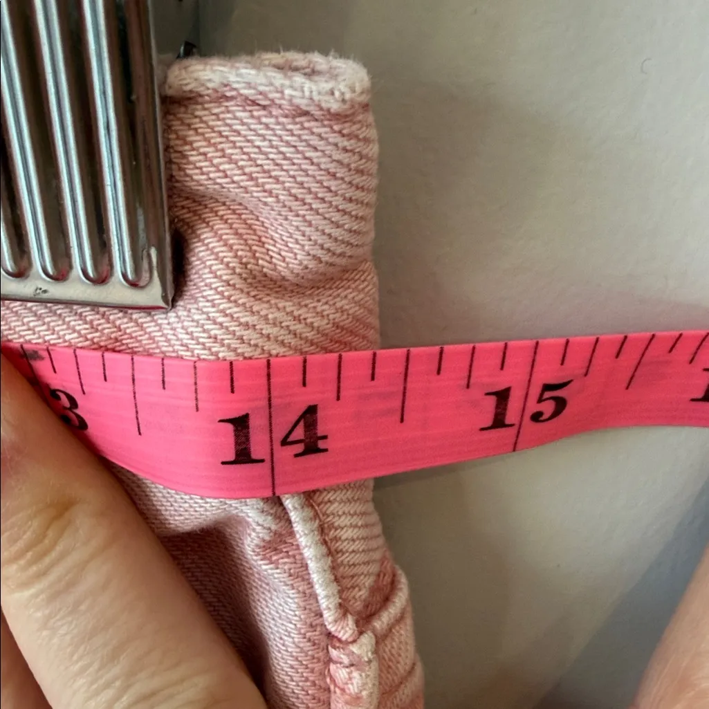 Free People Pink Sofia Denim Cut Off Frayed Raw Hem Shorts - Image 6