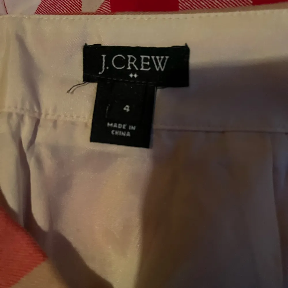 J. Crew red check/plaid mini skirt - Image 3