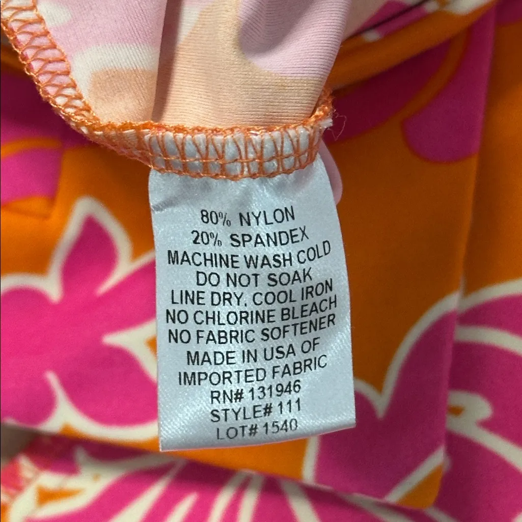 Jude Connally Megan Tunic Dress Etched Floral Coral Pink Size Large - Image 13