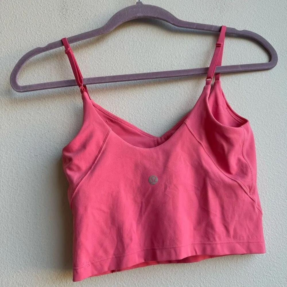 Lululemon Align Tank Cropped Cami Tank Sakura Pink Nulu Fabric Size 4 A / B Cup - Image 5