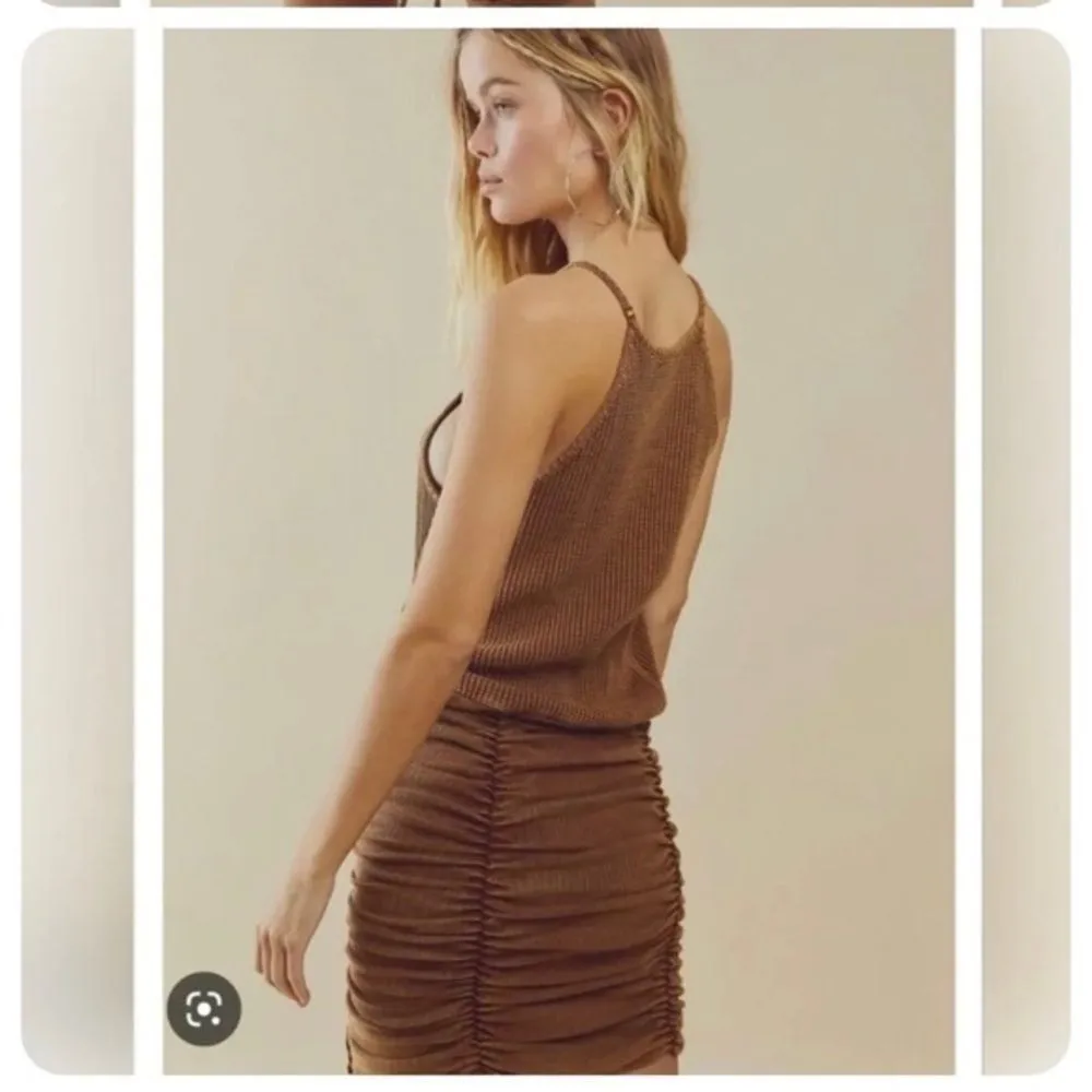 FREE PEOPLE FP ONE Katya Thermal Ruched Mini Dress SZ M NWT Coca Cola - Image 12