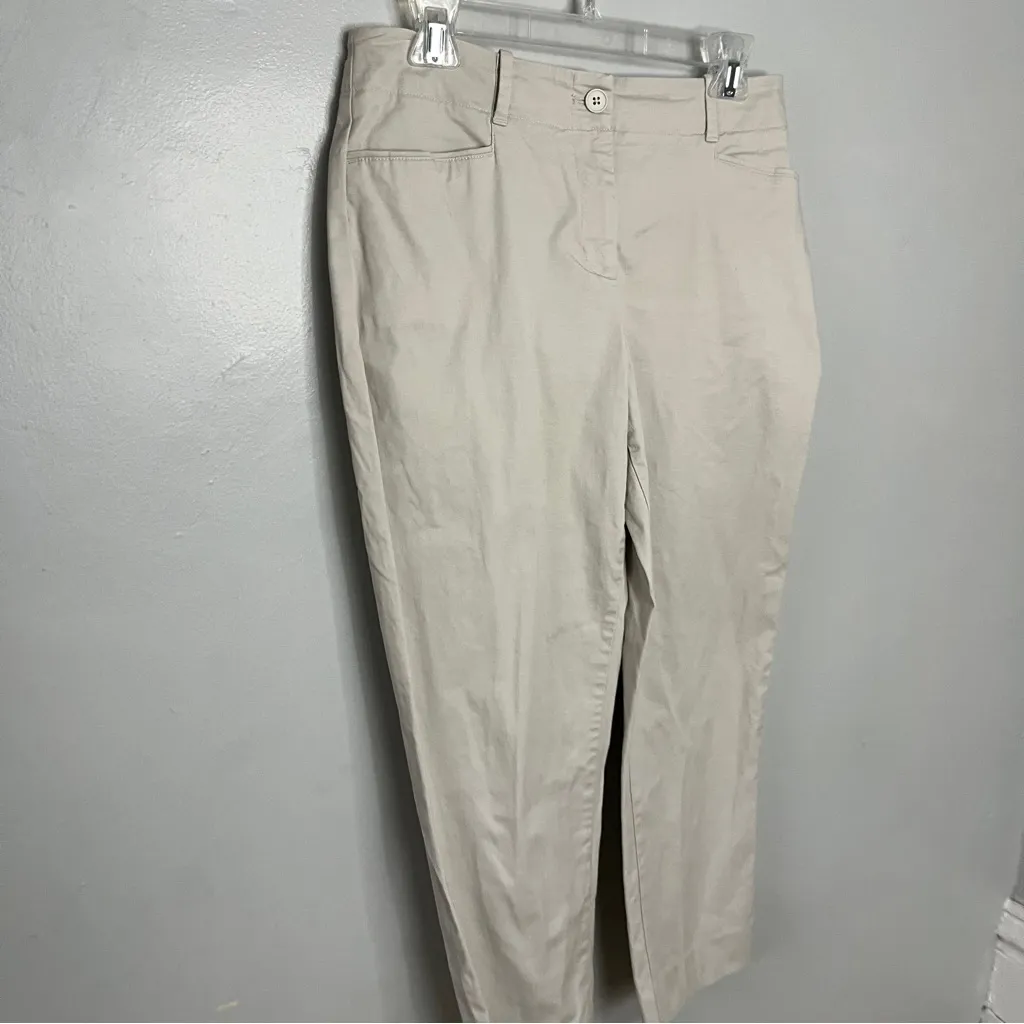 Talbots Tan Straight-Leg Women's Pants - Image 3